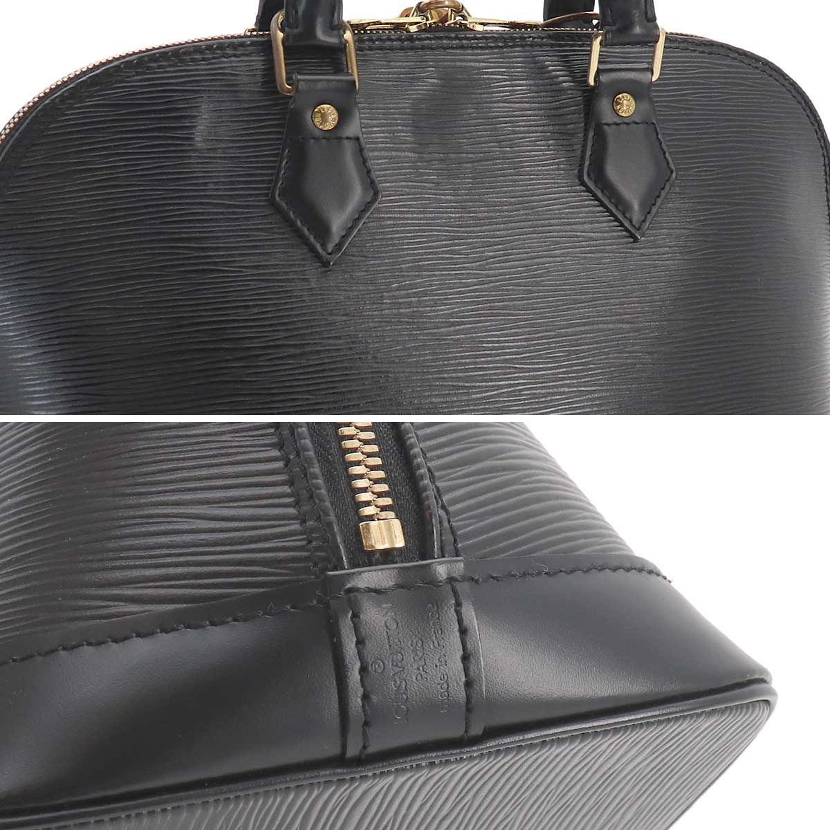 Louis Vuitton Epi Alma PM Hand Bag Leather Noir Gold — view 7