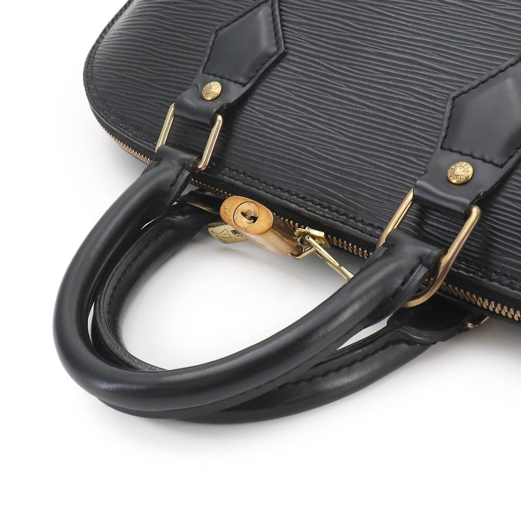 Louis Vuitton Epi Alma PM Hand Bag Leather Noir Gold — view 5
