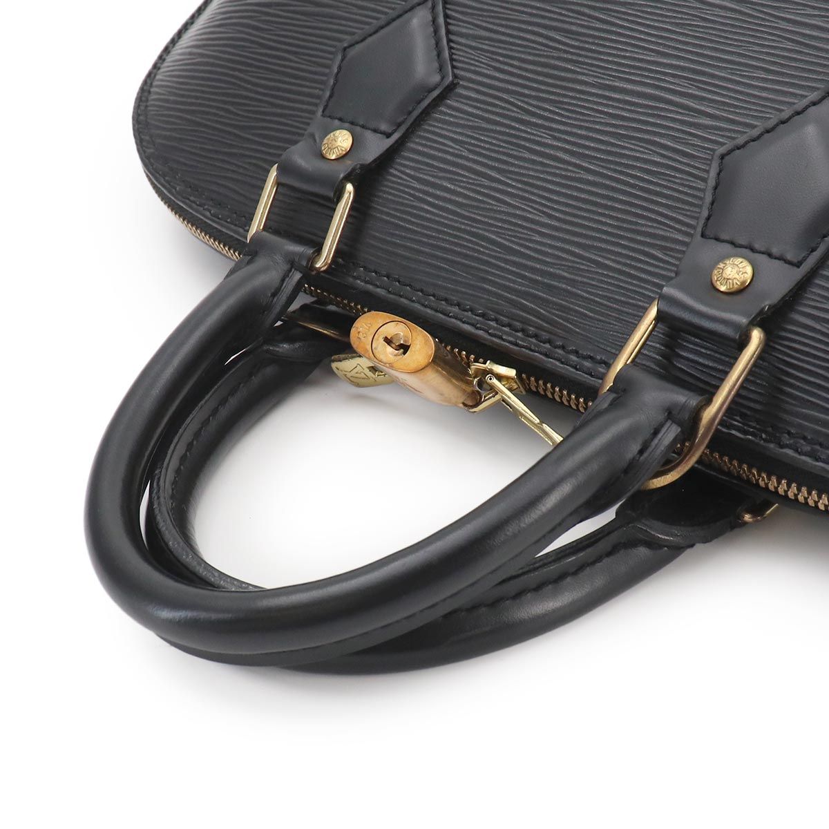 Louis Vuitton Epi Alma PM Hand Bag Leather Noir Gold — view 5