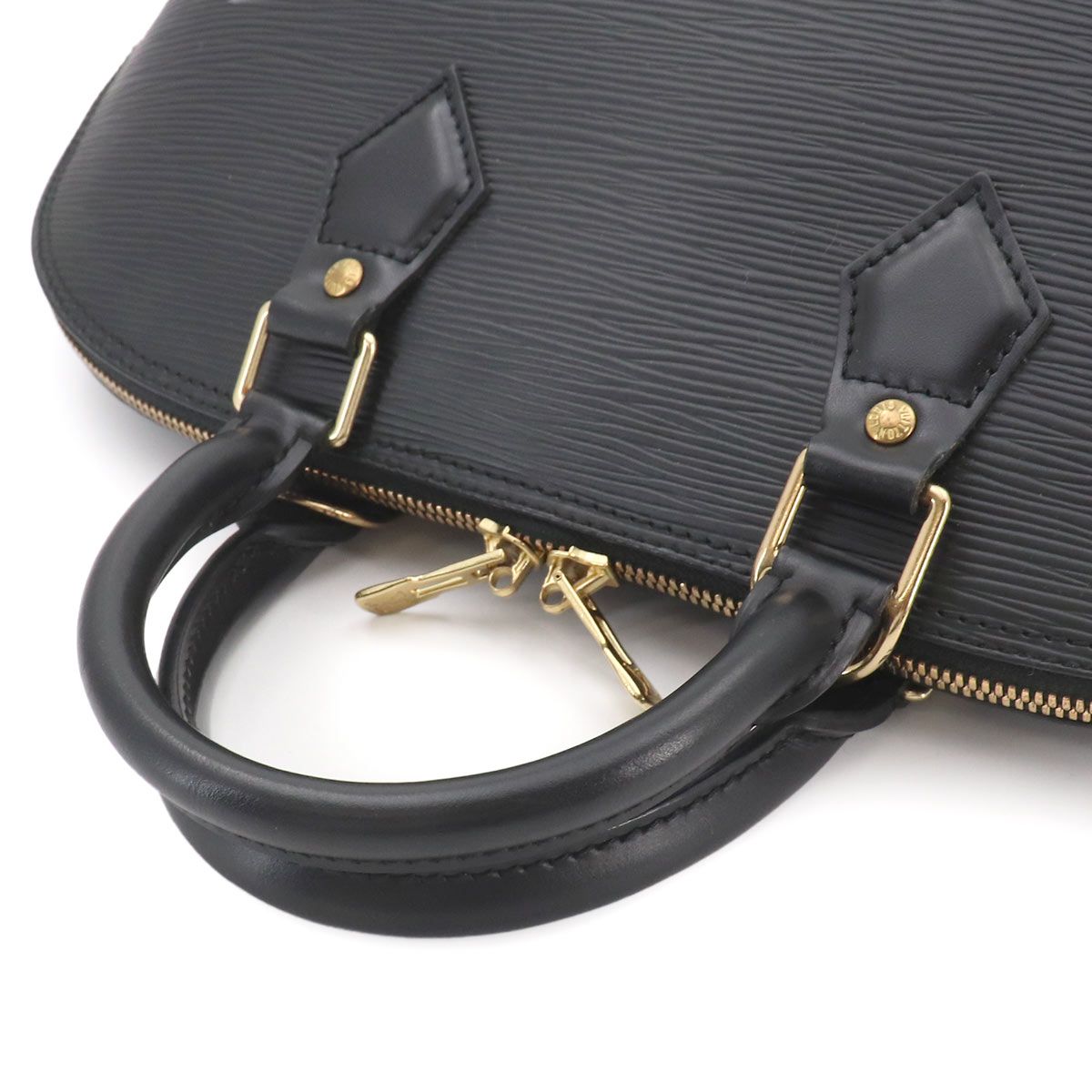 Louis Vuitton Epi Alma PM Hand Bag Leather Noir Gold — view 5