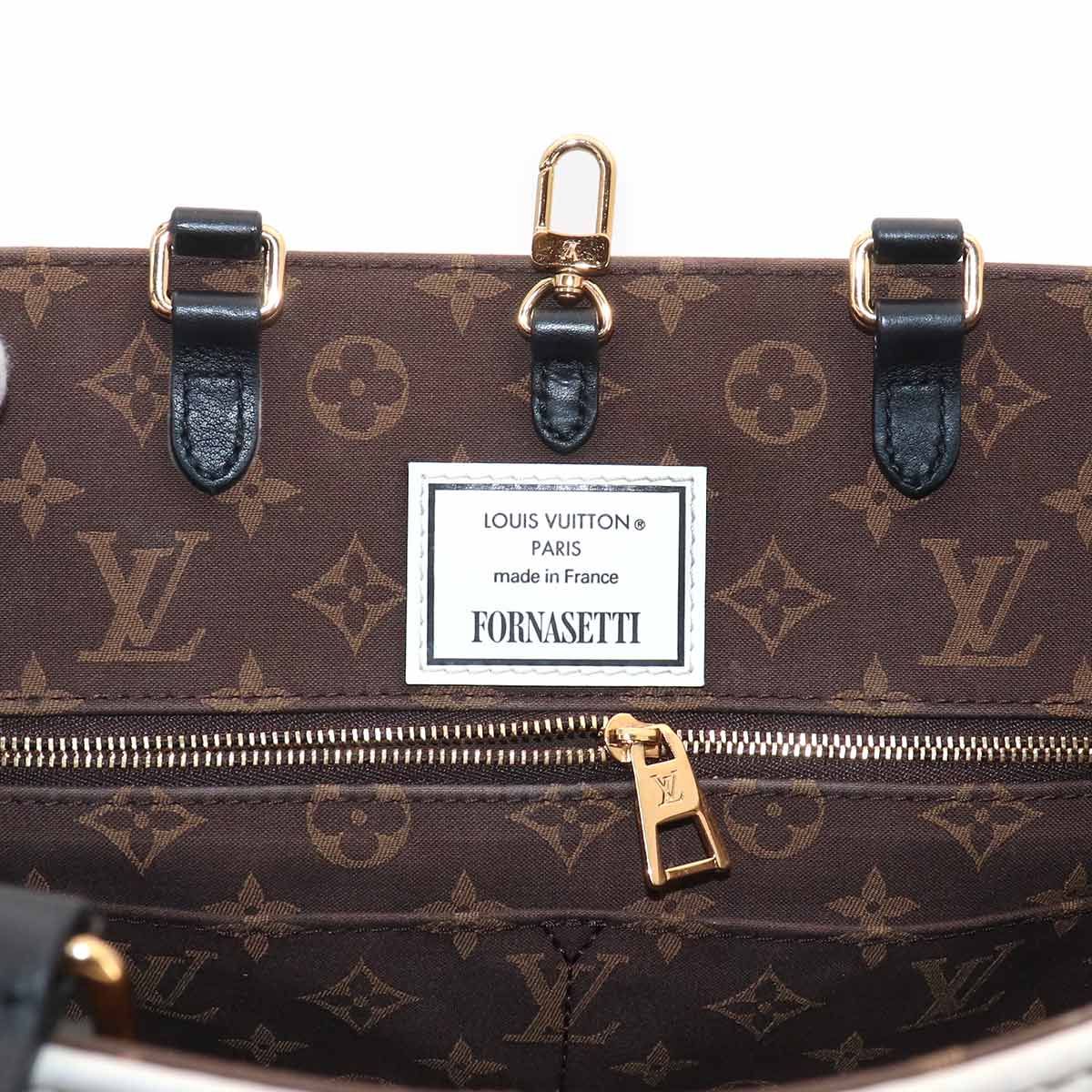 Louis Vuitton Fornasetti On The Go MM 2-Way Tote Shoulder Bag Monogram Leather — view 8