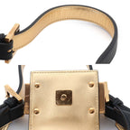 Fendi Cookie Mini Hand Bag Leather Black Gold — view 8
