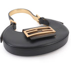 Fendi Cookie Mini Hand Bag Leather Black Gold — view 4