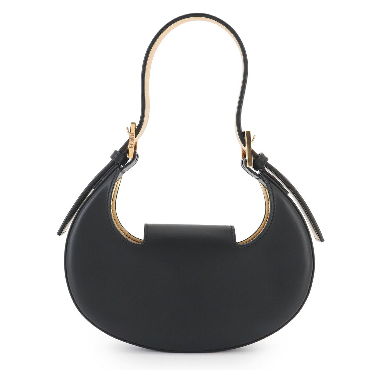 Fendi Cookie Mini Hand Bag Leather Black Gold — view 2