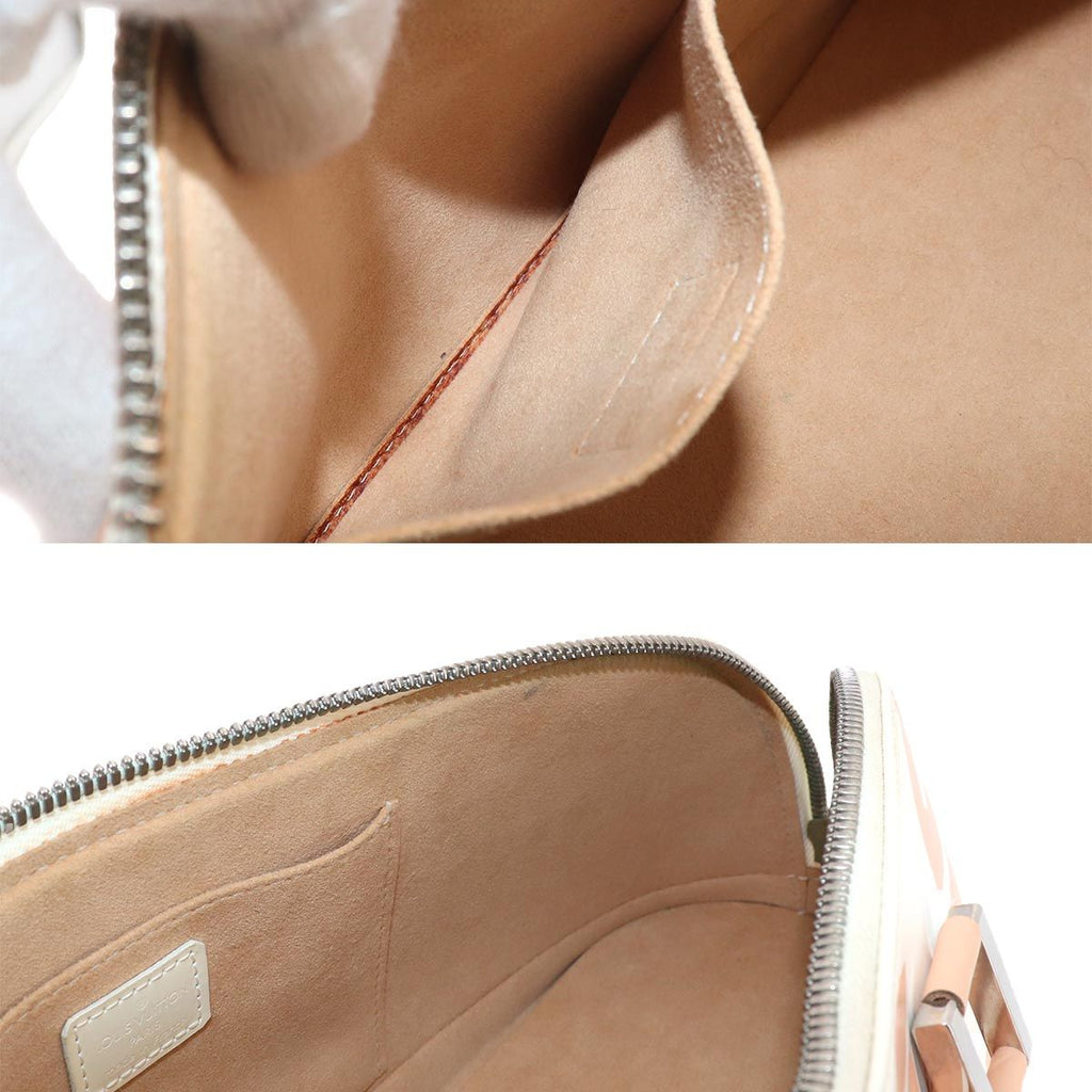 Louis Vuitton Monogram Graffiti Alma Horizontal Hand Bag Leather Blanc Beige — view 7