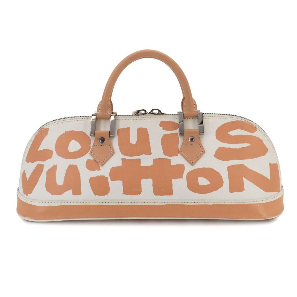 Louis Vuitton Monogram Graffiti Alma Horizontal Hand Bag Leather Blanc Beige — view 2