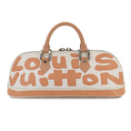 Louis Vuitton Monogram Graffiti Alma Horizontal Hand Bag Leather Blanc Beige — view 2