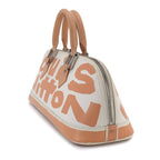 Louis Vuitton Monogram Graffiti Alma Horizontal Hand Bag Leather Blanc Beige — view 3