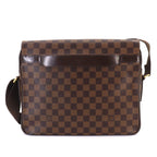 Louis Vuitton Damier Shelton MM Shoulder Bag Ebene Brown Gold — view 2
