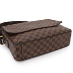 Louis Vuitton Damier Shelton MM Shoulder Bag Ebene Brown Gold — view 4
