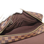 Louis Vuitton Damier Shelton MM Shoulder Bag Ebene Brown Gold — view 7