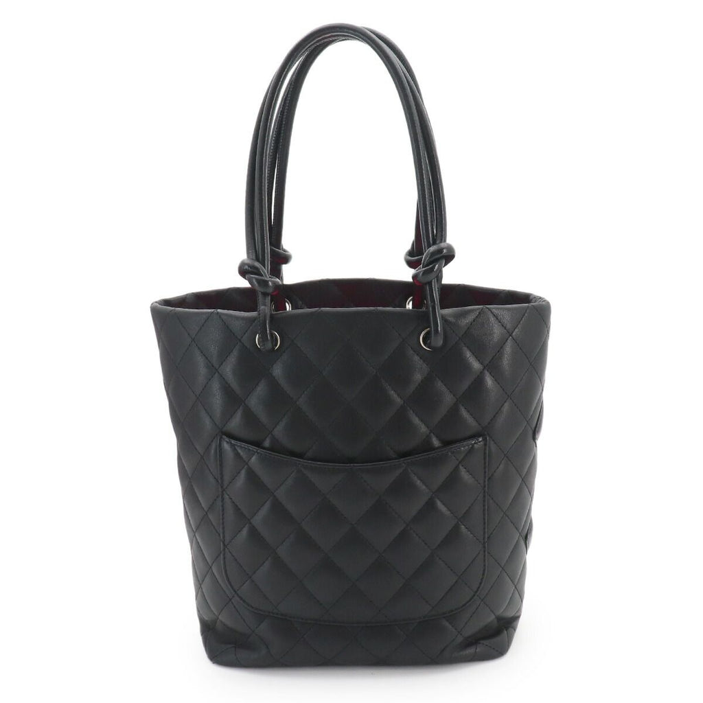 Chanel Cambon Line Tote Calfskin Black Silver — view 2