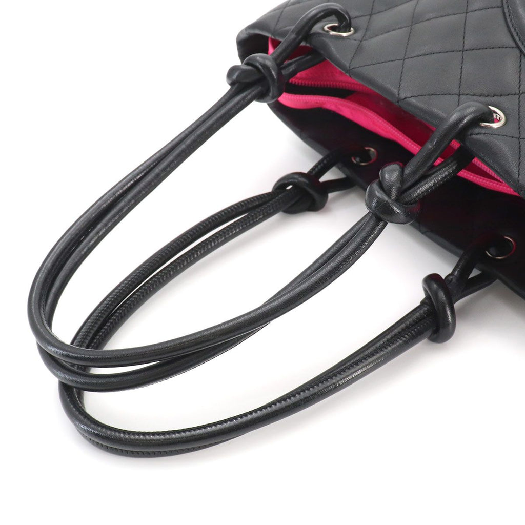 Chanel Cambon Line Tote Calfskin Black Silver — view 5
