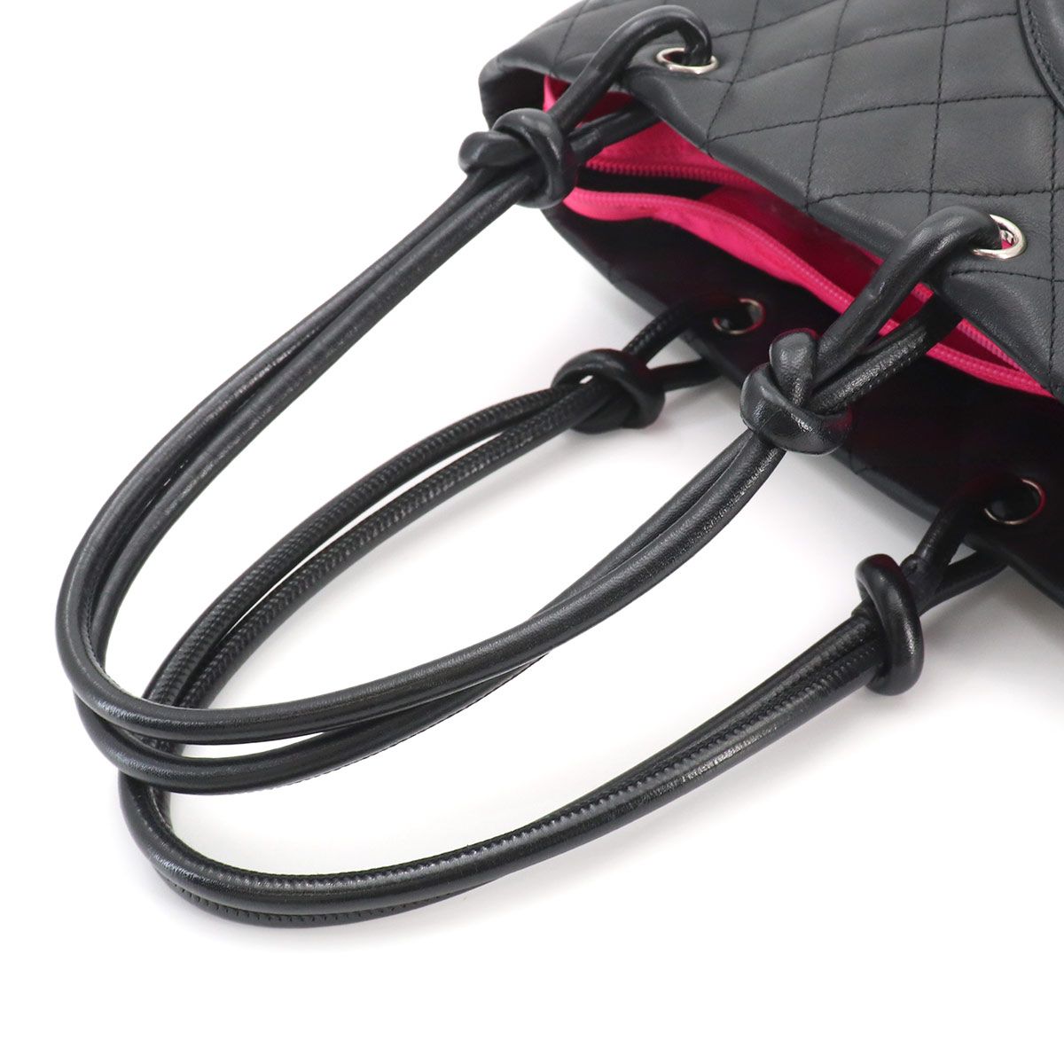 Chanel Cambon Line Tote Calfskin Black Silver — view 5