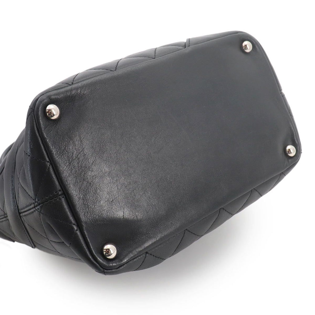 Chanel Cambon Line Tote Calfskin Black Silver — view 4