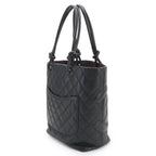 Chanel Cambon Line Tote Calfskin Black Silver — view 3