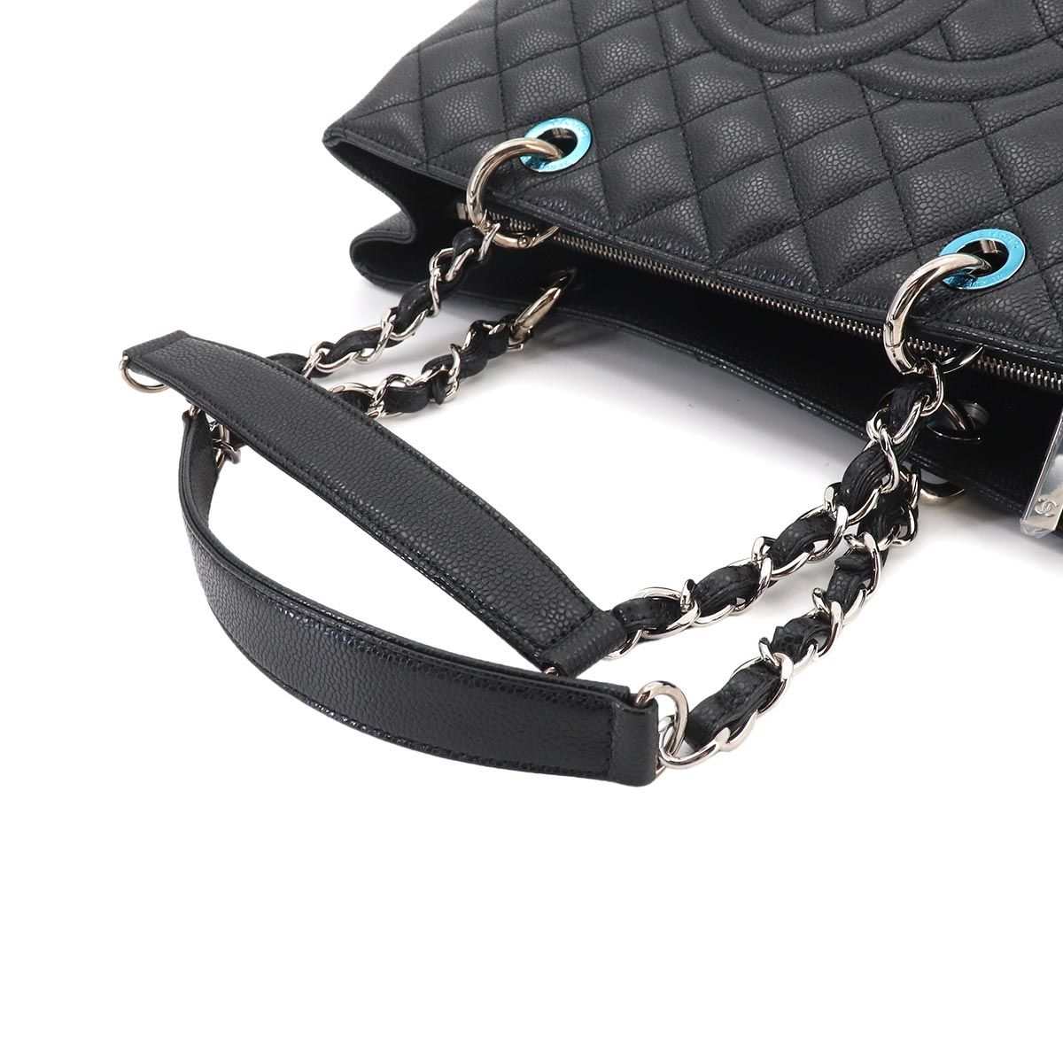Chanel Quilted Grand Shopping Chain Tote GST Caviar Leather Black — view 6