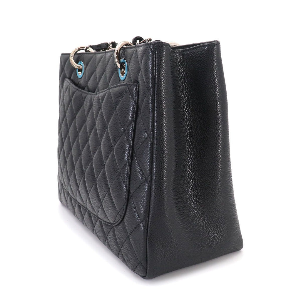 Chanel Quilted Grand Shopping Chain Tote GST Caviar Leather Black — view 4