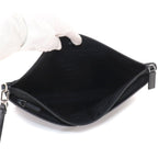 Prada Clutch Nylon Saffiano Leather Black — view 6