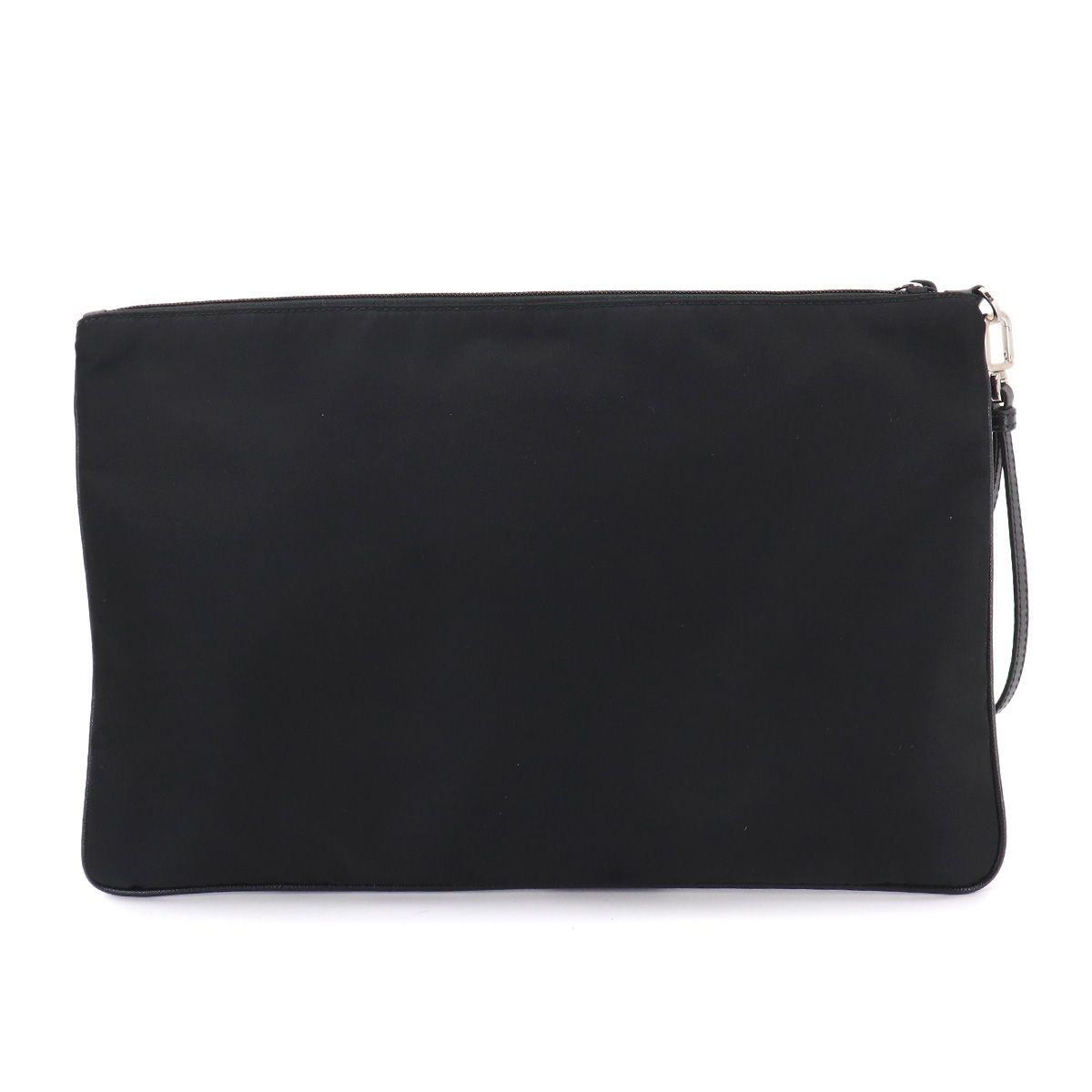 Prada Clutch Nylon Saffiano Leather Black — view 2