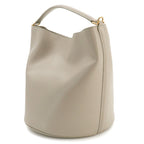 Celine Bucket 16 Saise 2-Way Bag Leather Light Gray Gold — view 4