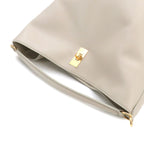 Celine Bucket 16 Saise 2-Way Bag Leather Light Gray Gold — view 6