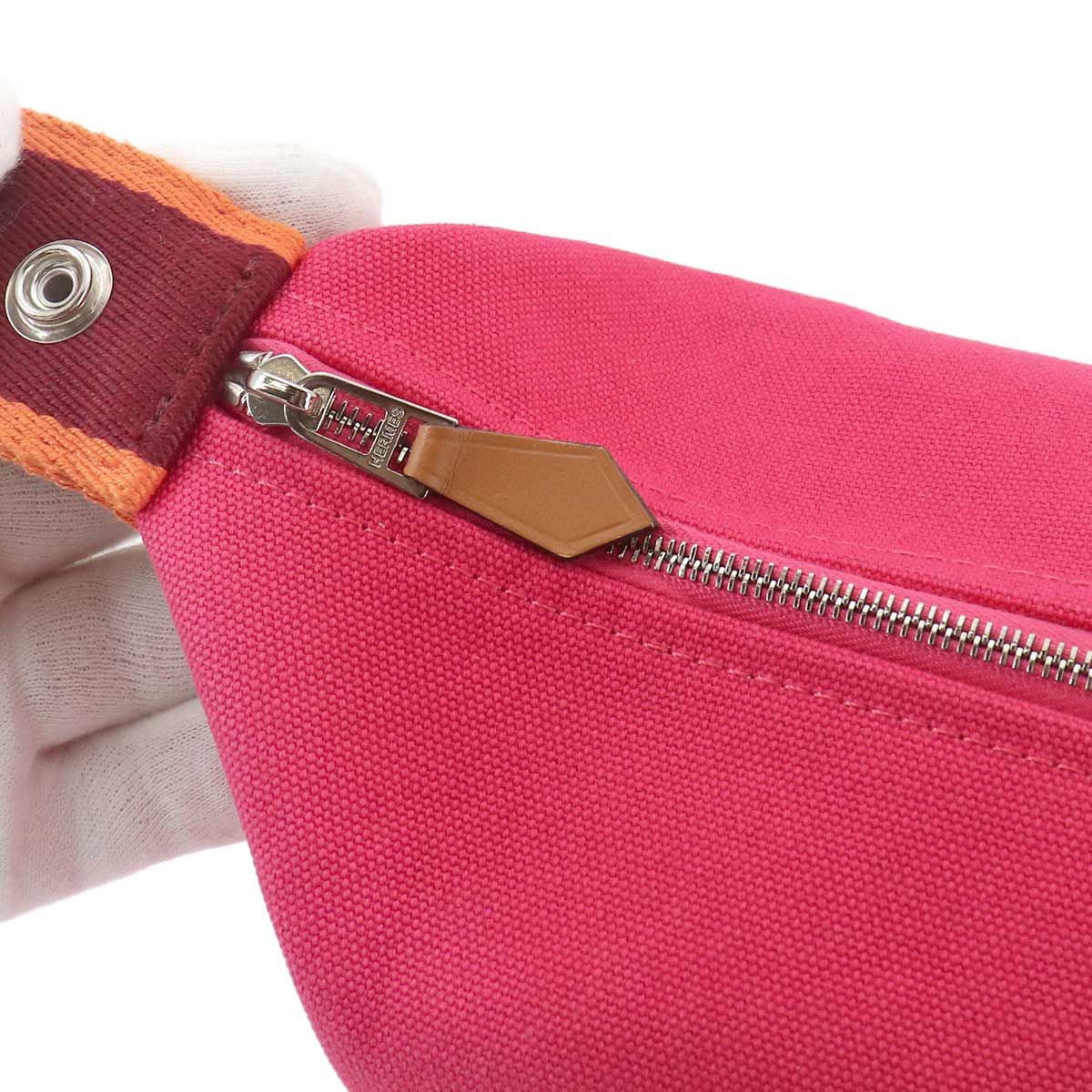 Hermes Bride-a-Brac PM Hand Toile Ash Hibiscus Silver Pouch — view 7
