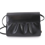 Gucci Double Shoulder Bag Leather Black Gold Vintage — view 2