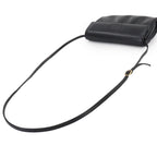 Gucci Double Shoulder Bag Leather Black Gold Vintage — view 5