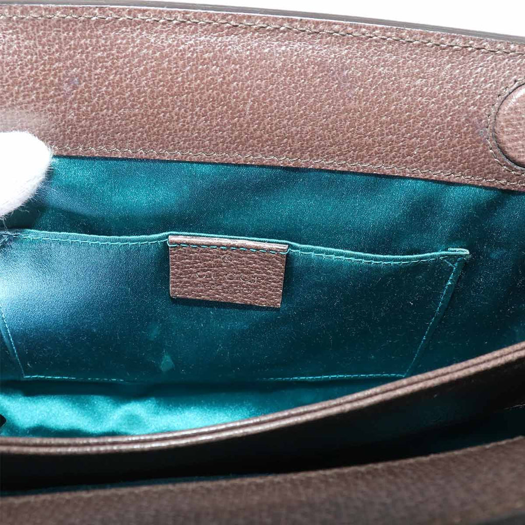 Gucci Ophidia GG Small Shoulder Bag Supreme Canvas Leather Beige Brown — view 8