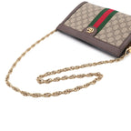 Gucci Ophidia GG Small Shoulder Bag Supreme Canvas Leather Beige Brown — view 5