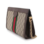 Gucci Ophidia GG Small Shoulder Bag Supreme Canvas Leather Beige Brown — view 3