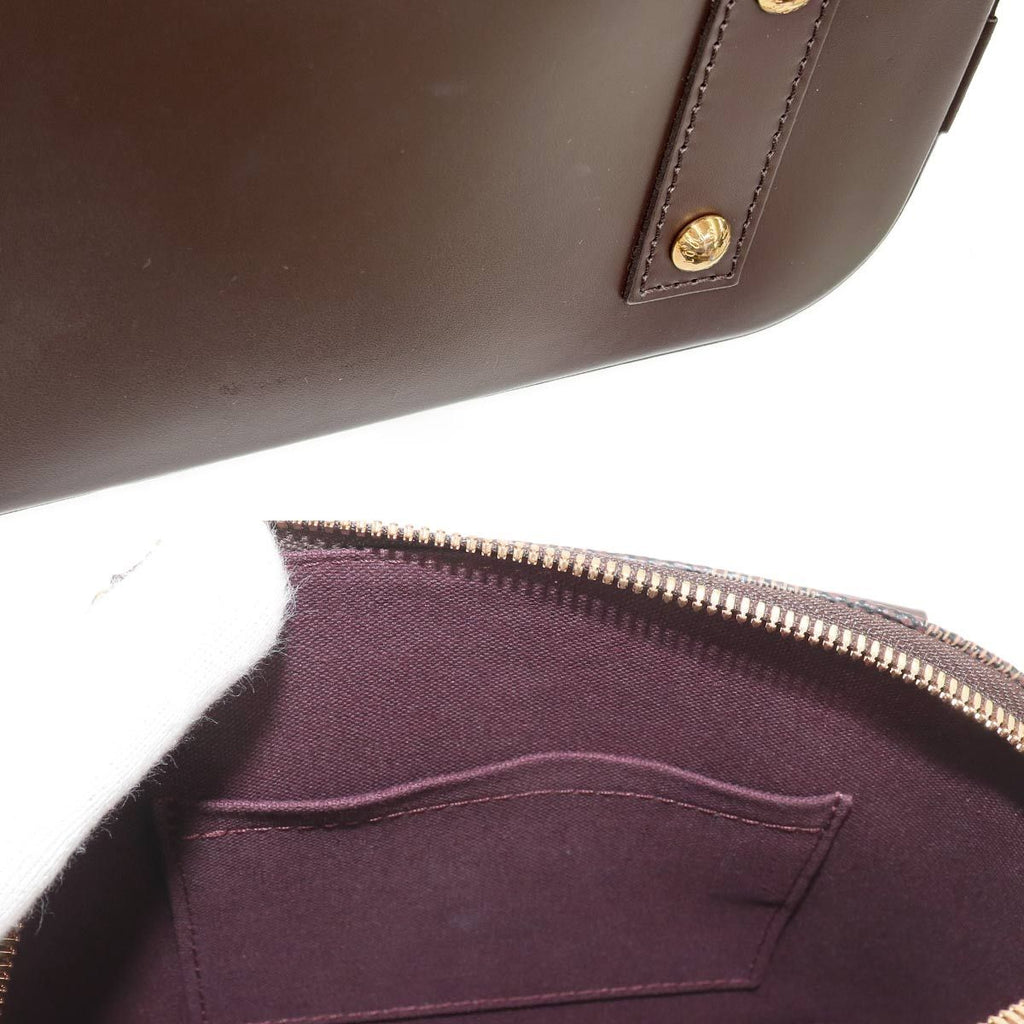 Louis Vuitton Damier Alma BB 2-Way Bag Ebene Gold — view 8
