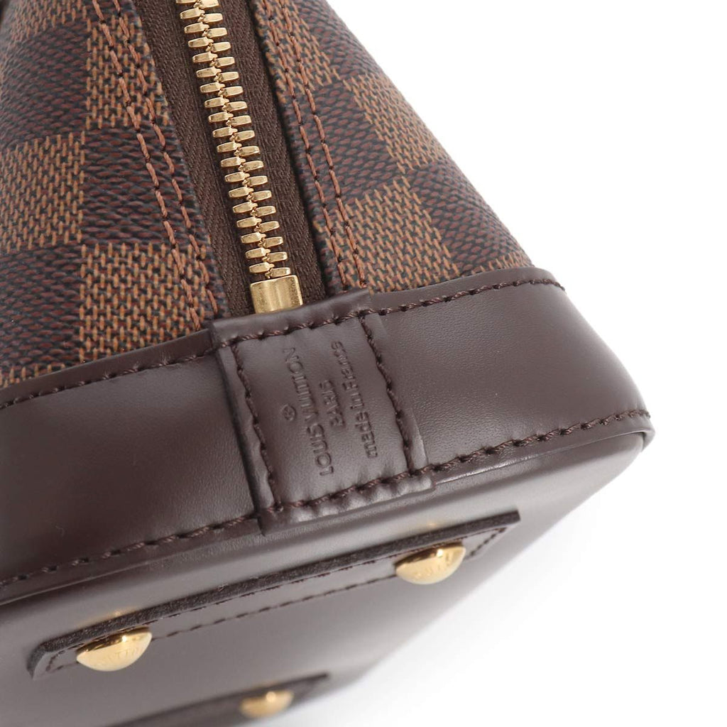 Louis Vuitton Damier Alma BB 2-Way Bag Ebene Gold — view 7