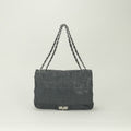 Chanel 2.55 Line Shoulder Bag Calfskin Gray Glay Silver Chain
