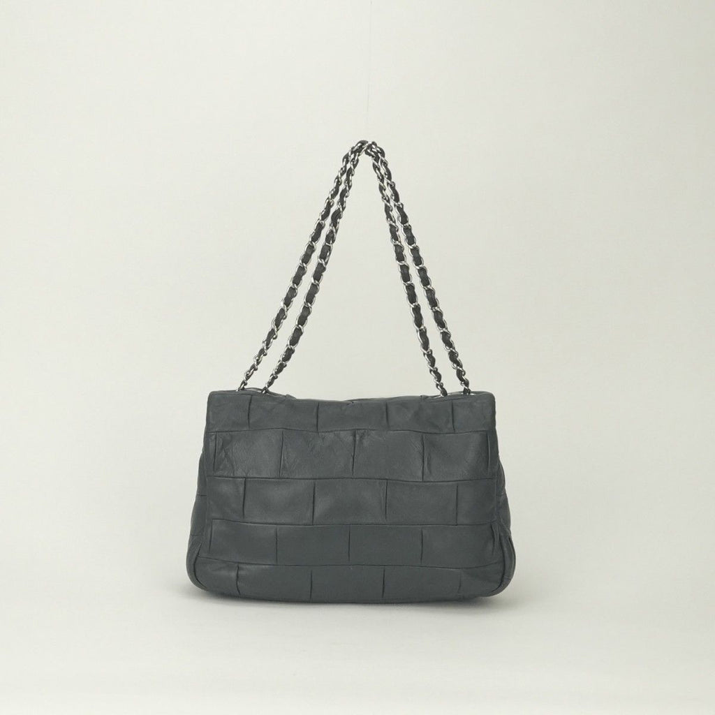 Chanel 2.55 Line Shoulder Bag Calfskin Gray Glay Silver Chain — view 3