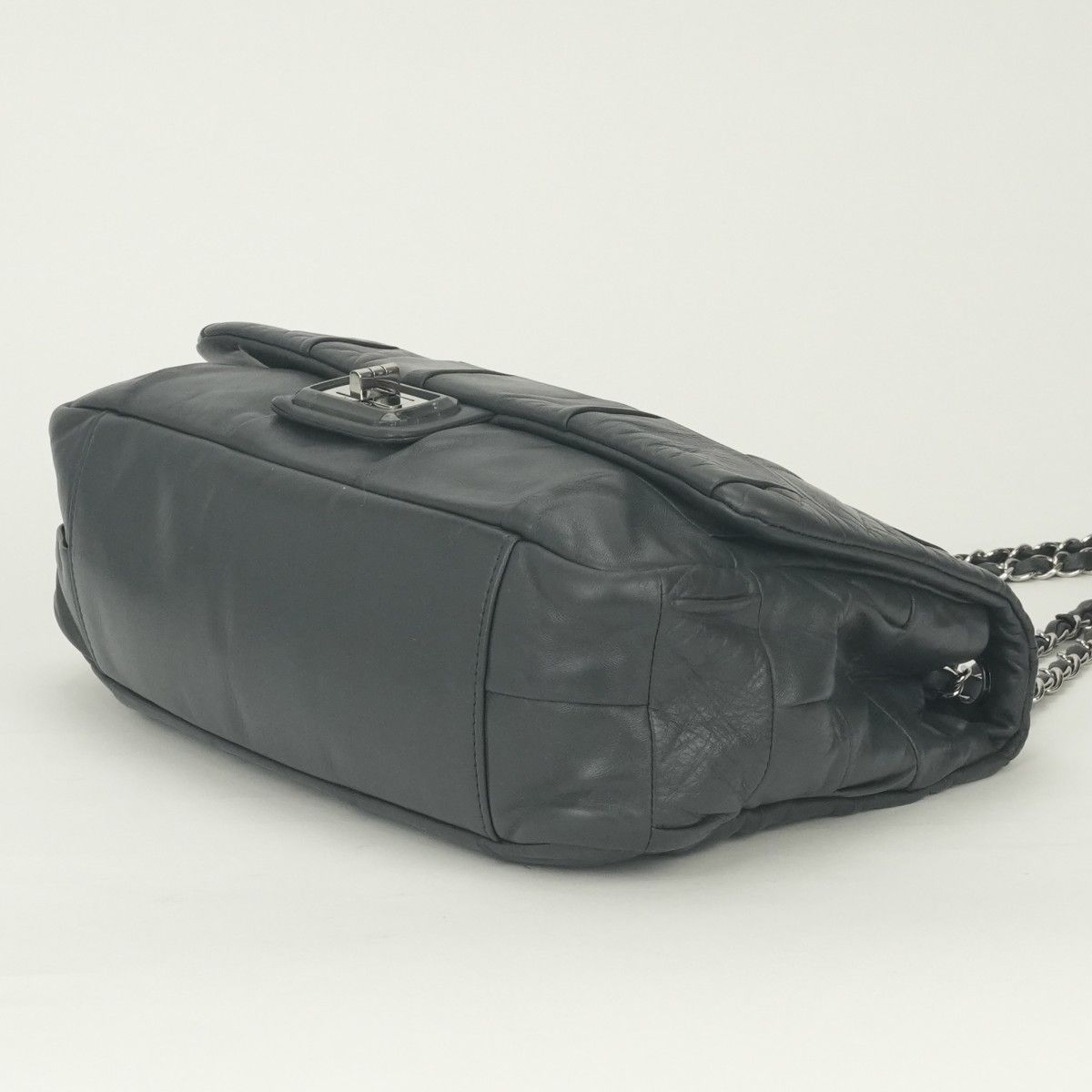 Chanel 2.55 Line Shoulder Bag Calfskin Gray Glay Silver Chain — view 5