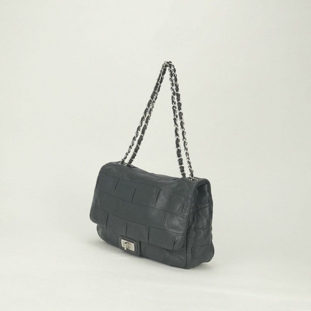 Chanel 2.55 Line Shoulder Bag Calfskin Gray Glay Silver Chain — view 2