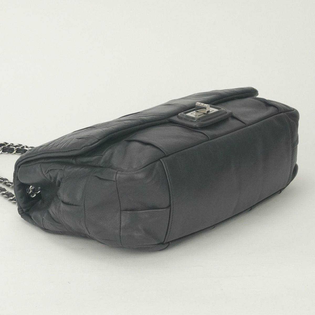 Chanel 2.55 Line Shoulder Bag Calfskin Gray Glay Silver Chain — view 6