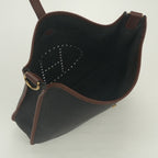 Hermes Evelyne Tote Shoulder Bag Togo Noir Black Brown Gold 2-Way Bicolor — view 8