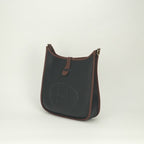 Hermes Evelyne Tote Shoulder Bag Togo Noir Black Brown Gold 2-Way Bicolor — view 2