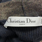 Dior Top Long Sleeve Knit Top Silk Cashmere Black Blanc Sweater — view 4