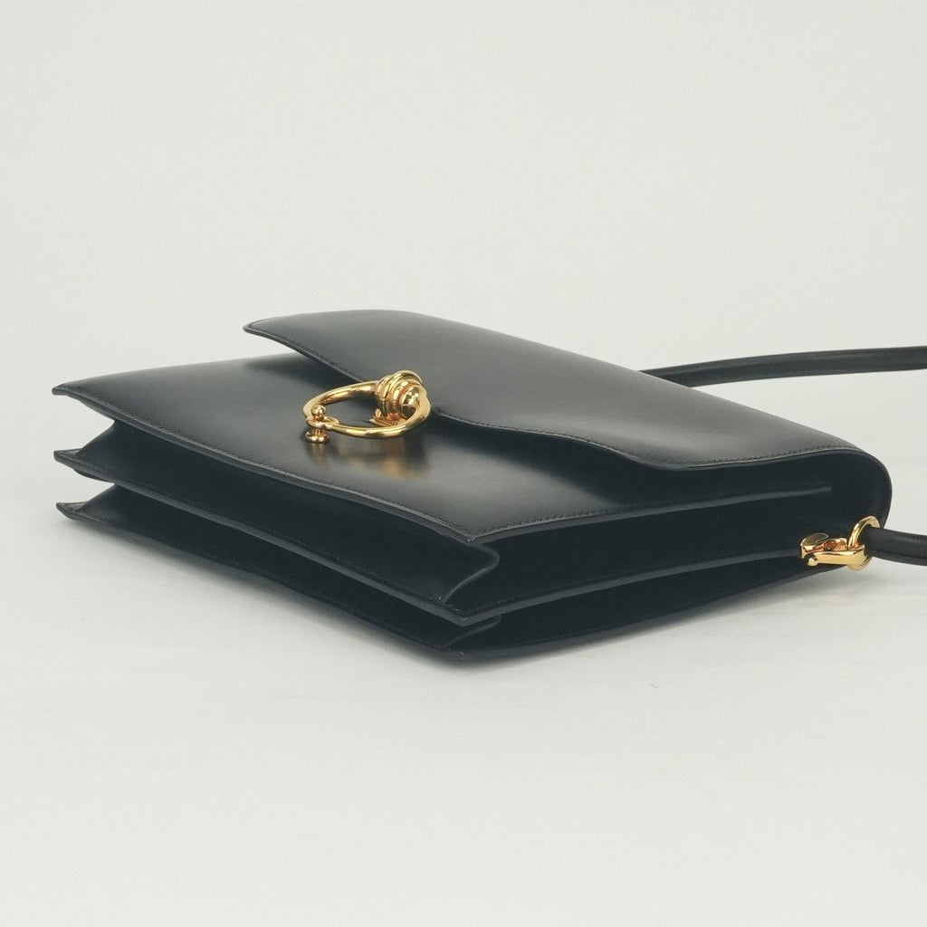 Hermes Sequana 22 Shoulder Bag Box Calf Noir Black Gold — view 5