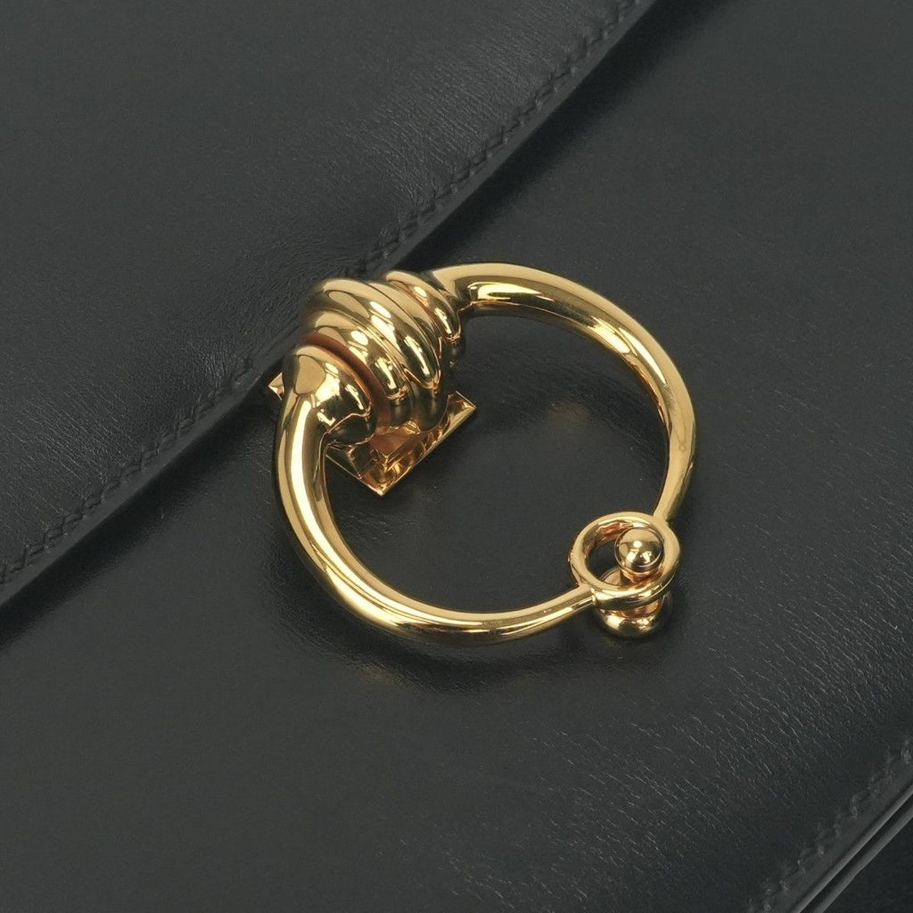 Hermes Sequana 22 Shoulder Bag Box Calf Noir Black Gold — view 7