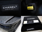 Chanel French Riviera Chain Shoulder Bag Perforated Leather Black — view 6