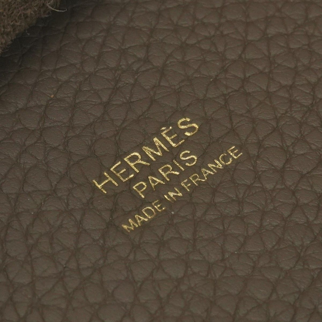 Hermes Picotin Lock PM 18 Tote Taurillon Clemence Etoupe Gray — view 7