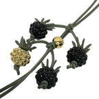 Loewe Key Holder Berry Charm Khaki Green Black Gold — view 3