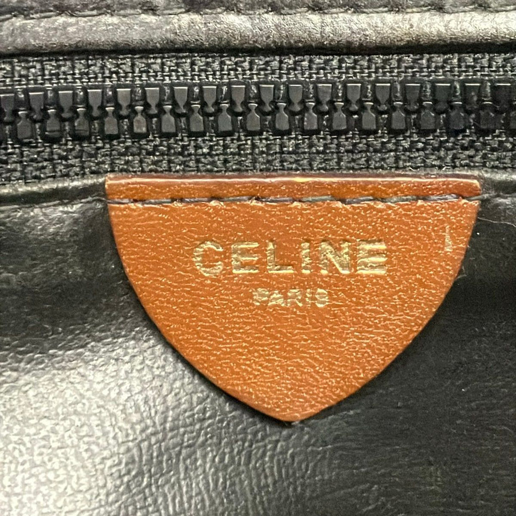 Celine Shoulder Bag Black Brown Leather — view 8