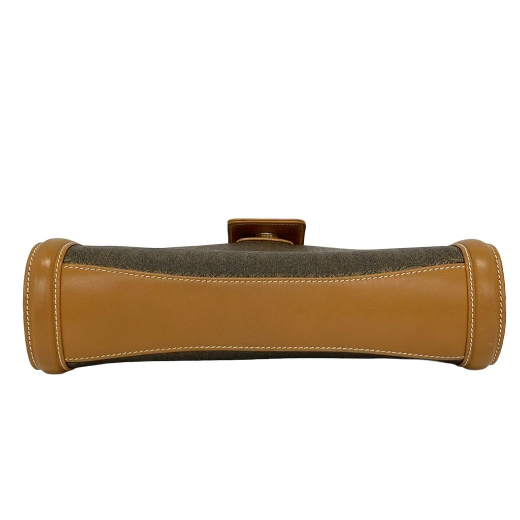 Gucci Shoulder Bag Vintage Gray Light Brown Leather — view 5