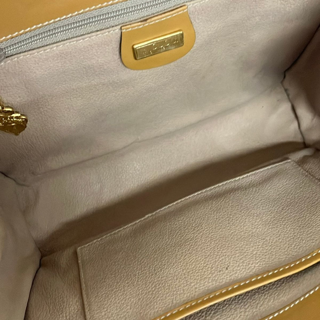 Gucci Shoulder Bag Vintage Gray Light Brown Leather — view 7